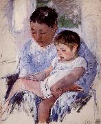 Mary Cassatt Mother and her child USA oil painting artist